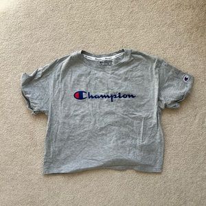 Grey champion crop t-shirt